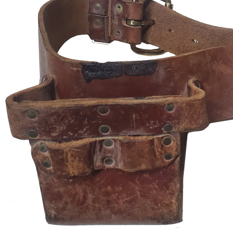 Belt - Vintage Leather w/Square Tool Pouch