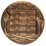 Bronze Calendar Medallion 1980 USA Lake Placid Winter Olympics