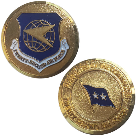 22nd Airforce Challenge Coin