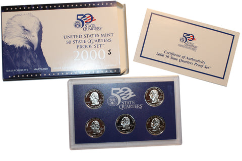 2000 S U.S. Mint Quarters Proof Set
