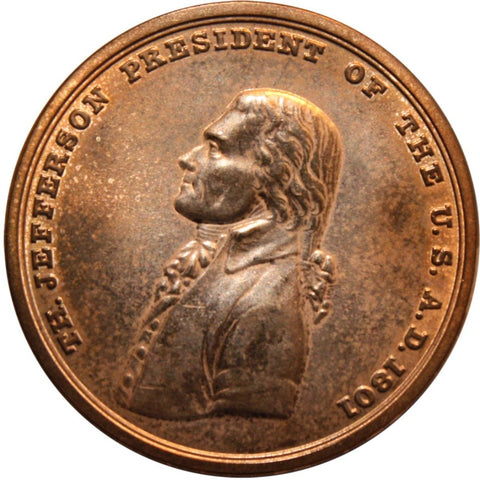 1801 President Thomas Jefferson Peace Bronze Coin