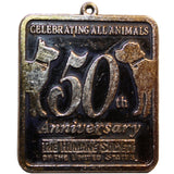 50th Anniversary of The Humane Society Brass Keychain Pendant