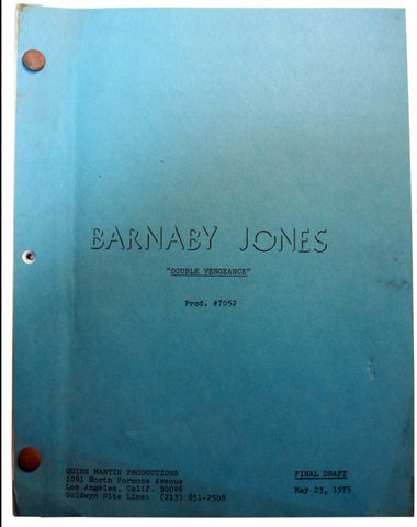 SALE 1975 Original Script Barnaby Jones "Double Vengeance"