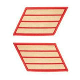 Service Stripes - Marine Corps Enlisted - Male - Gold on Red