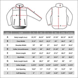 Condor ALPHA Micro Fleece Jacket Size Chart