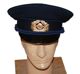 NVA Police Visor Hat 1925F - Blue w/ Rope Chinstrap