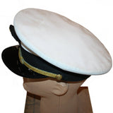 SALE Vintage Navy Master Swimmer Dress White Peak Cap w/Insignia