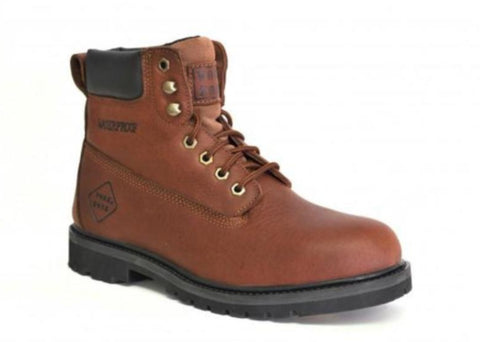 Work Zone Boot - 6" Waterproof Leather Work - Brown N654