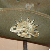 SALE Vintage Military Australian Slouch Hat - w/Insignia (659HWS-C)