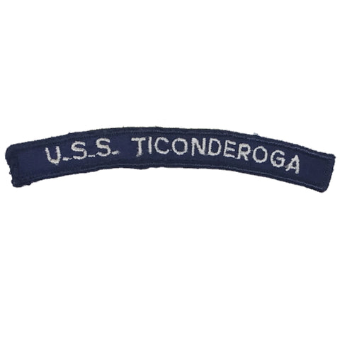 Patch -  U.S.S. Ticonderoga Tab - Sew On (7448)