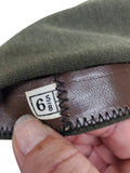 Vintage Military Garrison Cap - Leather Sweat Band