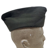 Vintage Military Garrison Cap - Leather Sweat Band