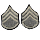 Patch - Pair - US Army WWII Staff Sergeant Rank - Sew On