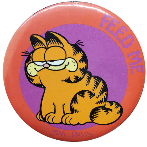 Vintage Promo Garfield "Feed Me" Pin 1978