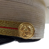 Vintage USMC Grade Dress Visor No Cap Badge - White