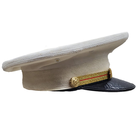 usmc dress white Vintage USMC Grade Dress Visor No Cap Badge