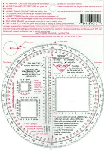 RM Products #07 Military Round Protractor 5”