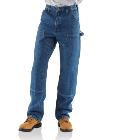 Carhartt Pants - Original-Fit Double-Front Washed Logger Dungaree - Dark Stone