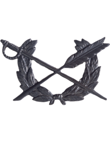 Badge - U.S. Army - Black Metal Officer Branch of Service Insignias