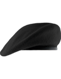 Fitted Beret w/Leather Sweatband Unlined