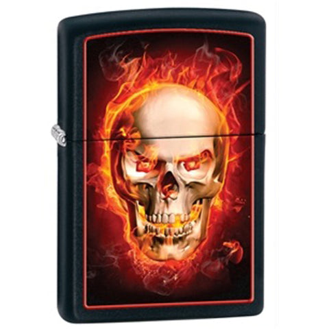 ZIPPO Lighter - These Colors Burning Skull