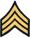 Patch - Chevron - Army Dress - Gold on Blue (Pair)