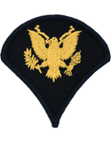Patch - Chevron - Army Dress - Gold on Blue (Pair)