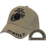 Eagle Emblems EGA Semper Fi Ball Cap - Khaki (EM-CP00302) - Hahn's World of Surplus & Survival