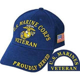 Eagle Emblems U.S. Marine Corps Veteran Ball Cap - Blue (EM-CP00307) - Hahn's World of Surplus & Survival