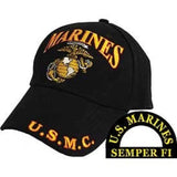 Eagle Emblems Marines Ball Cap w/EGA - Black (EM-CP003290) - Hahn's World of Surplus & Survival