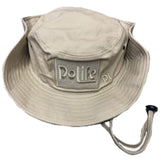 Bucket Hat - DoLife Attached Adjustable Khaki Bucket Hat w/Hook Front