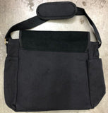 DoLife Attached Black Canvas Messenger Bag