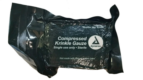 Dynarex Compressed Krinkle Gauze 4.5"X4.1YDS
