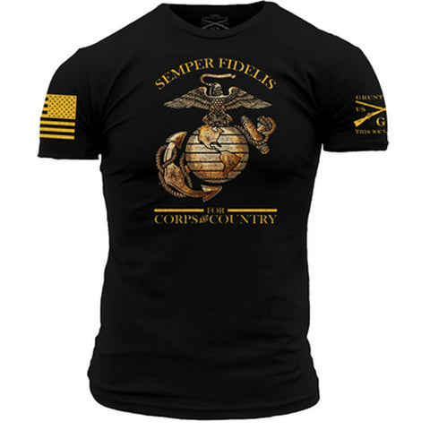 T-Shirt - "USMC - For Country & Corps"