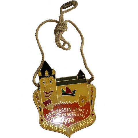 SALE Vintage Rimparer-Karneval-Society - Ri-Ka-Ge Rimpar Medal 1974