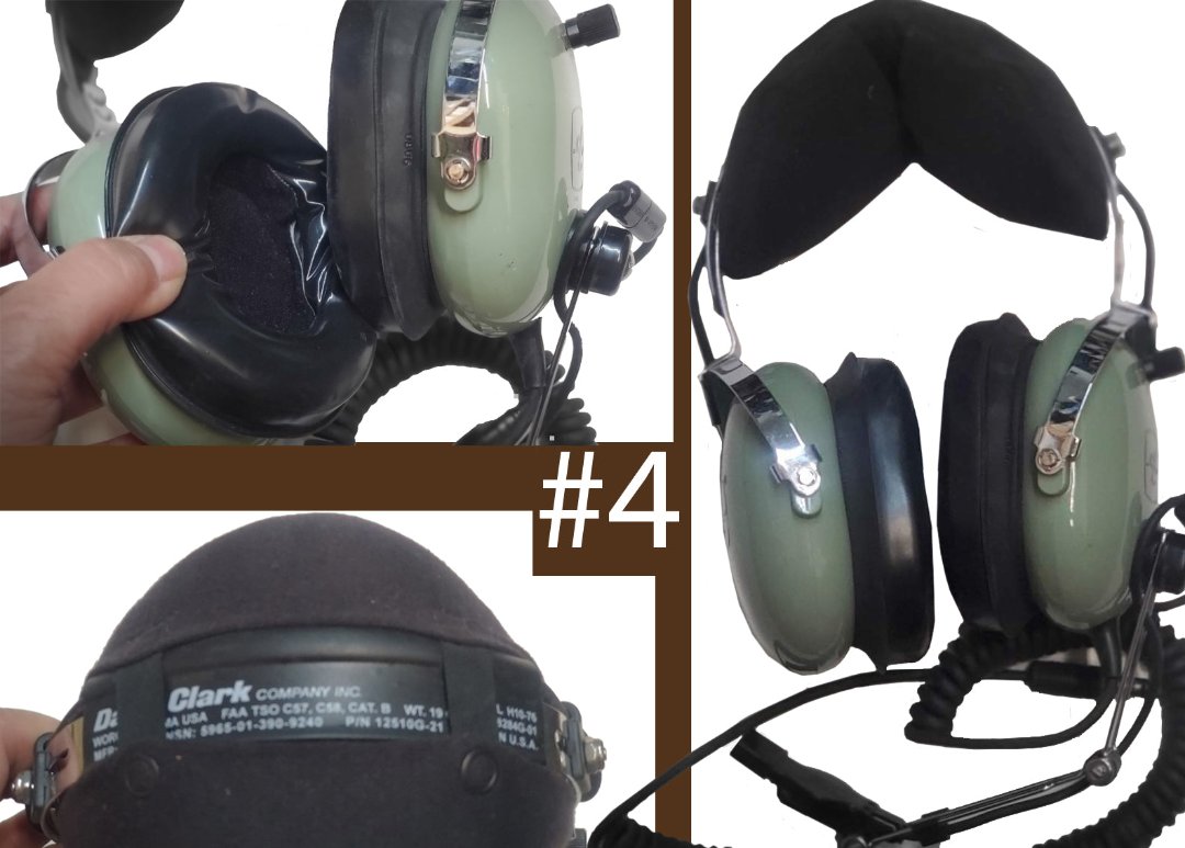 4452)DavidClarkヘッドセットH10-76 米軍実物放出品ユーズド