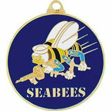 Eagle Emblems Key Ring-USN Seabees Zinc PWT (1-5/8") (EM-KC2000) - Hahn's World of Surplus & Survival