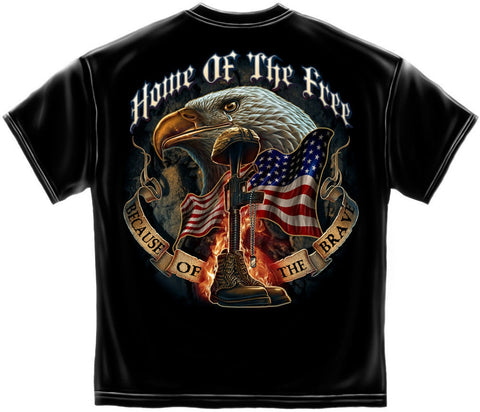 Erazor Bits Home of the Free Because of the Brave T-Shirt (ER-MM141) - Hahn's World of Surplus & Survival - 1