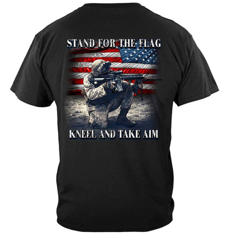 T-Shirt - Stand for the Flag Kneel & Take Aim (MM2391)