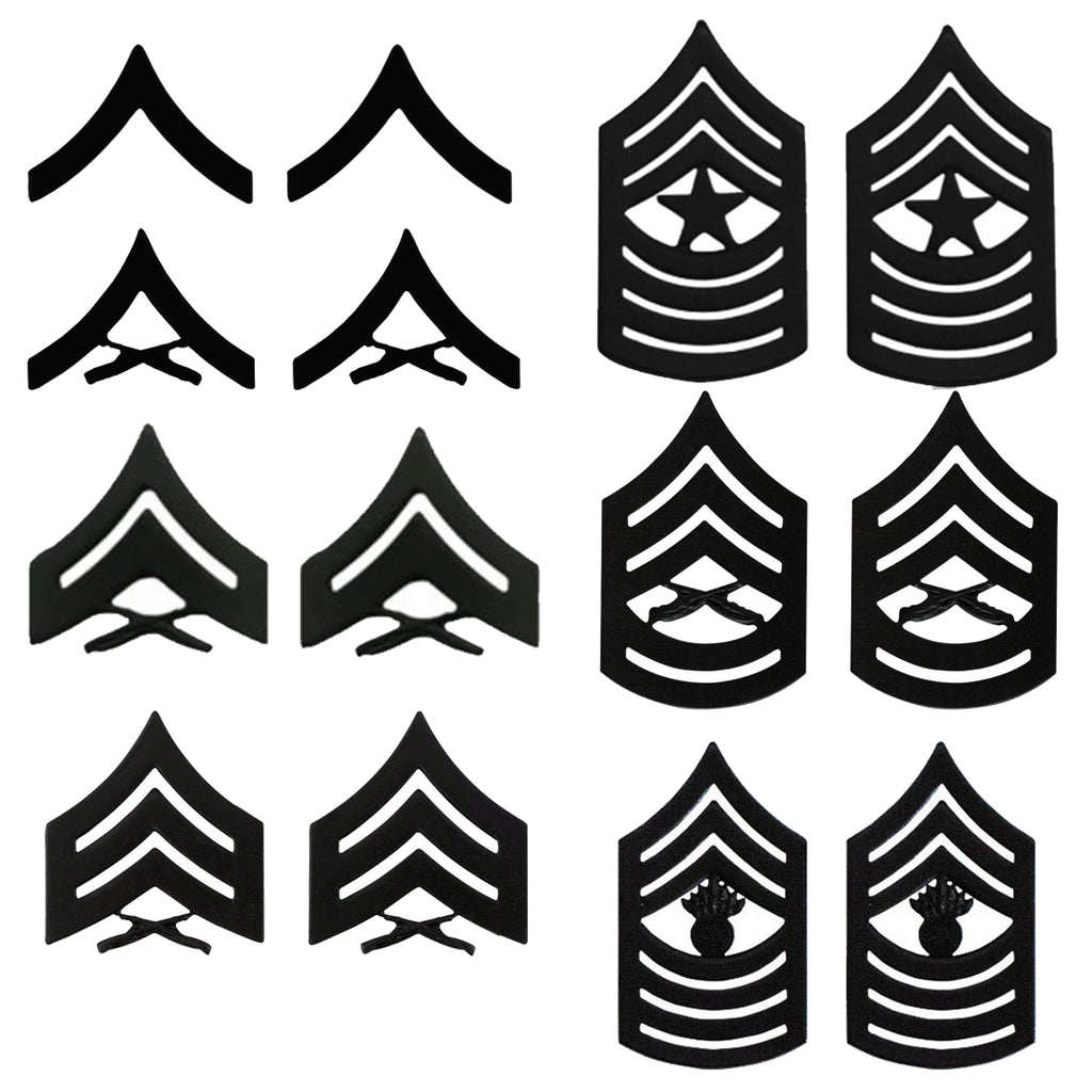 Black Metal Rank - USMC Chevrons – Hahn's World of Surplus & Survival