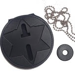 Perfect Fit Round Recessed Belt Clip Badge Holder w/Hook-n-Loop Closure & Neck Chain 716