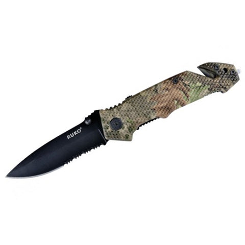 RUKO 144SCA Assisted Opening Tactical Rescue Shark Knife