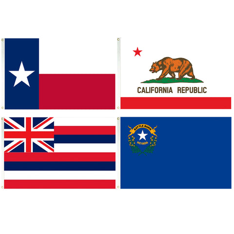Flag - States (CA, HI, NV & TX) - Printed Super Polyester