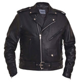 UNIK Traditional Leather Biker Jacket - Black