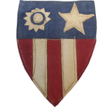 Patch - Vintage U.S. Army Air Corps CBI Leather - Sun Star Shield