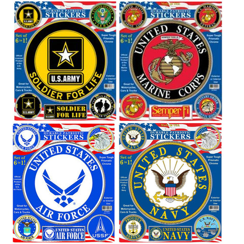 Sticker - US Military Logo Pack (Set-6)