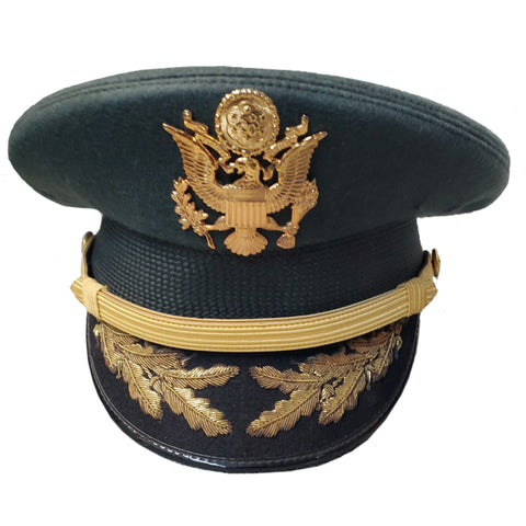 Vintage US Army Officer Kingform Cap w/Badge & Scrambled Eggs (7663)