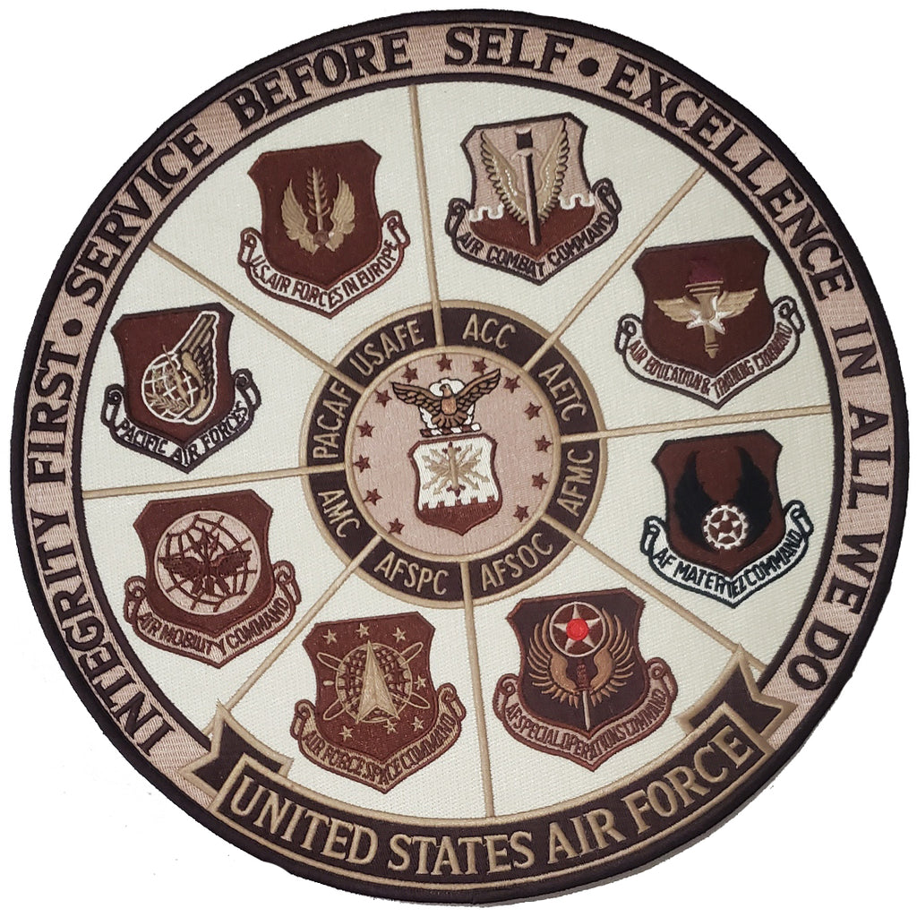 Patch U.S. Military Tribute 12" Collection Embroidered SEW ON