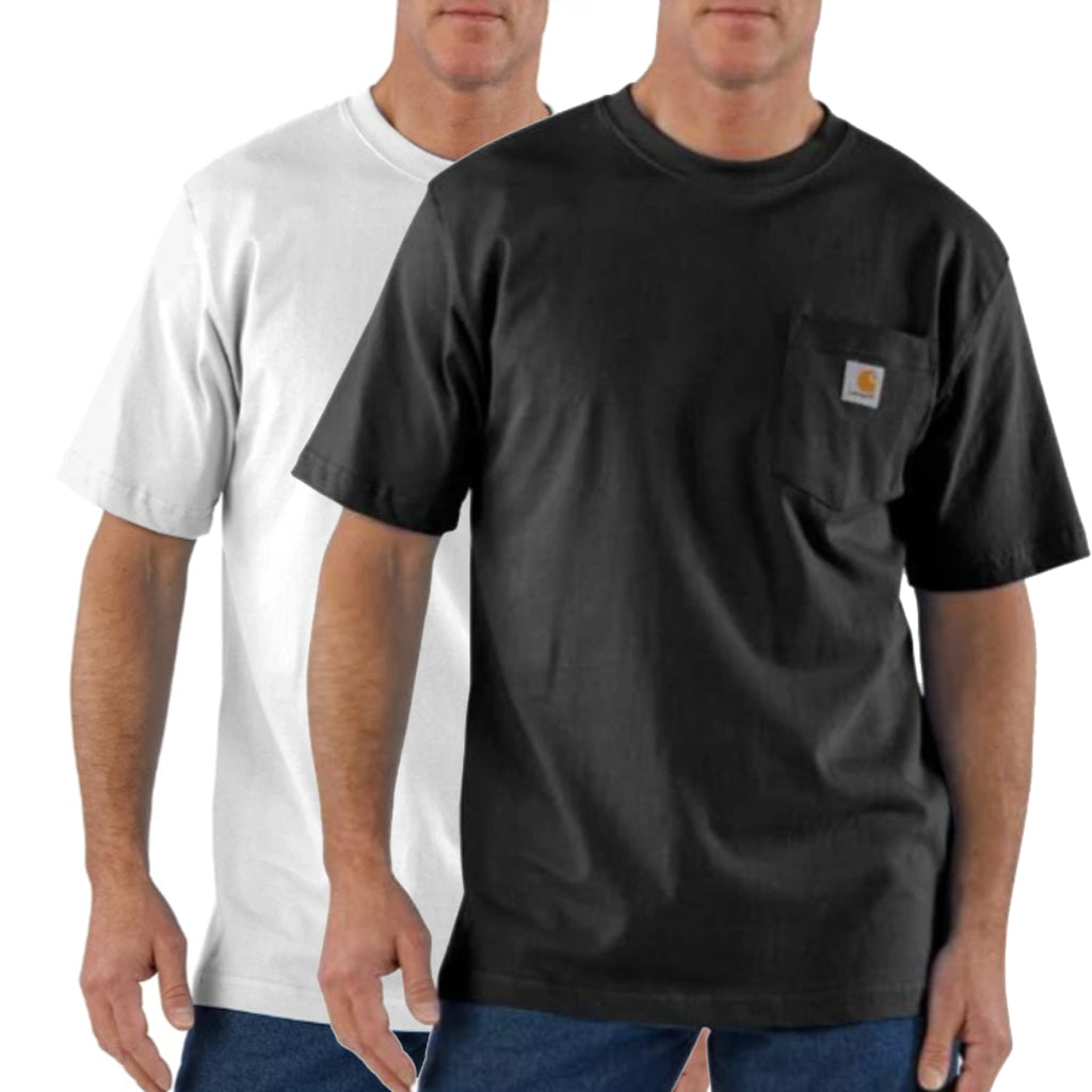 T-Shirt - Carhartt Workwear Pocket T-Shirt - White/Black (K87) – Hahn's ...