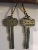 Vintage Keys & Key Fobs in Leather Case